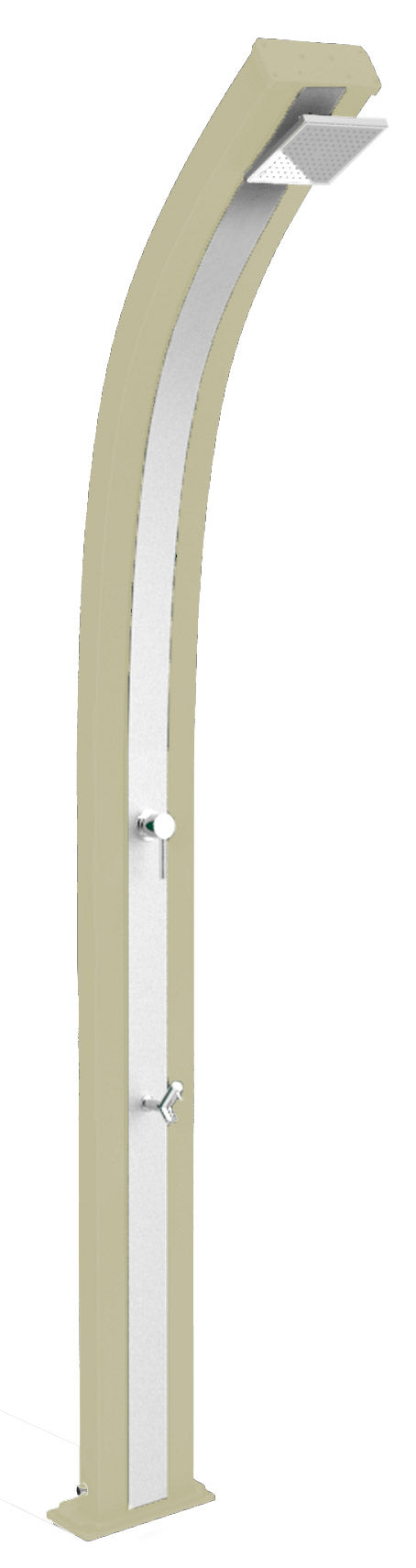 Doccia da Esterno Giardino Miscelatore e Lavapiedi Arkema Spring Fascia Inox Oro Van Gogh