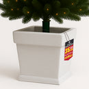 Base Albero di Natale Vaso Bianco Supporto 30x30x35 cm con Attacco Universale