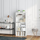 Mobile Libreria a 5 Ripiani 60x24x133,5 cm in Legno Bianco   