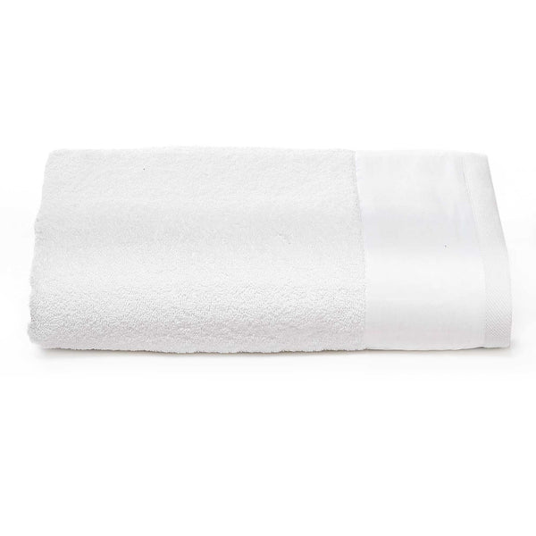 Telo Spugna Asciugamano 60x110 cm con Balza in Raso Garrini Hope Bianco sconto