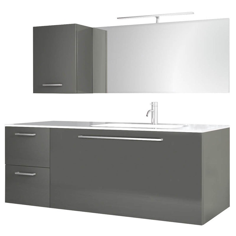 Mobile da Bagno sospeso Samoa 01 Laccato Grigio TFT