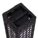 Lampada LED da Giardino con Copertura in Rattan Sintetico Caffè 17x17x68 cm 