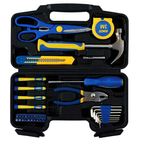 acquista Cassetta Valigetta Attrezzi Porta Utensili da Lavoro Completa 39 pz Blu Kinzo