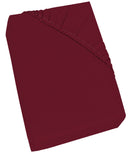 Lenzuolo Sotto con Angoli ed Elastico Tinta Unita Bordeaux