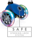 Monopattino a 3 Ruote a LED 3 Altezze Max 50Kg Globber PRIMO Fantasy Lights Up Stelle Azzurro