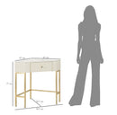Console Angolare Sharon 84,5x60x77 cm in Pino e MDF e Metallo e Plastica      