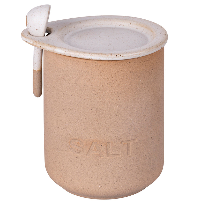 Barattolo Sale con Cucchiaino Ø10x15 cm 900 ml in Ceramica VdE Tivoli 1996 Pompei