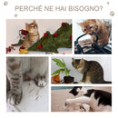 Albero Tiragraffi per Gatti 3 Livelli 40x35x72 cm Piattaforme Arco e Palline in Sisal e Peluche Grigio