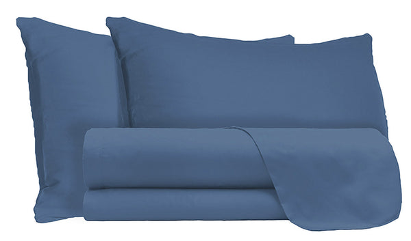 Set Lenzuola Matrimoniale Sopra Sotto e Federe Tinta Unita Avio acquista