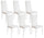 Set 6 Sedie 42x40x82 cm in Similpelle Bianco