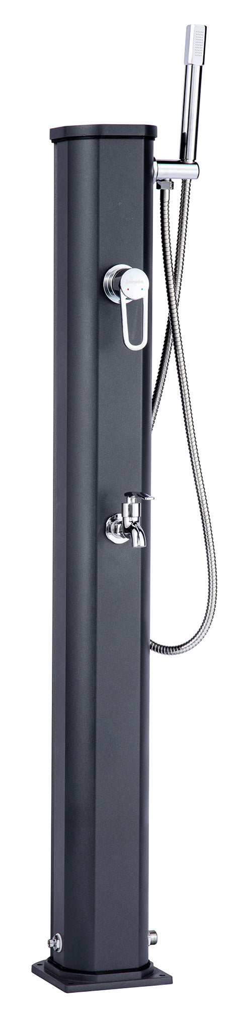 Mini Doccia Solare da Giardino 20L Miscelatore Lavapiedi e Doccetta Antracite online