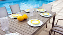 Tavolo da Giardino Allungabile 160/240x100x75 cm in Alluminio Tortora