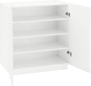 Scarpiera 2 Ante Battenti 80,4x38x86 cm Vega Bianco Lucido