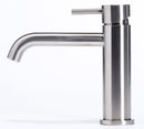 Rubinetto Miscelatore Monocomando Lavabo senza Scarico in Acciaio Inox Satinato Nilo