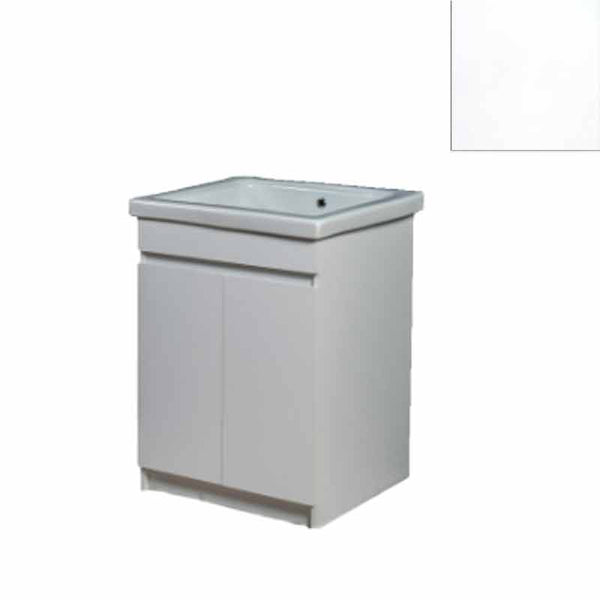 prezzo Mobile Lavatoio in Ceramica 2 Ante e Strofinatoio Integrato 60x60x86A cm Bianco Opaco