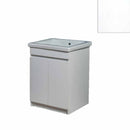 Mobile Lavatoio in Ceramica 2 Ante e Strofinatoio Integrato 60x60x86A cm Bianco Opaco
