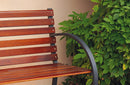 Panca da Giardino in Legno e Metallo 122x67x72cm Vorghini Piccadilly