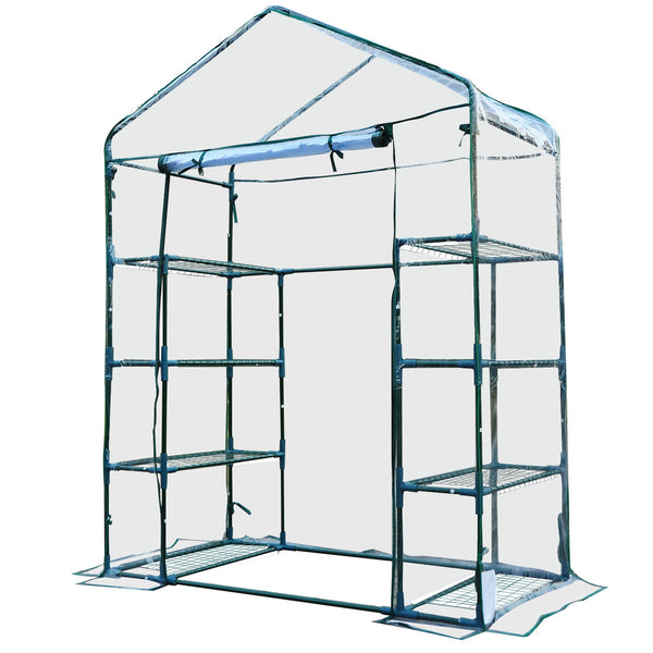 Serra da Giardino con Porta Avvolgibile 143x73x195 cm in Acciaio e PVC Verde online
