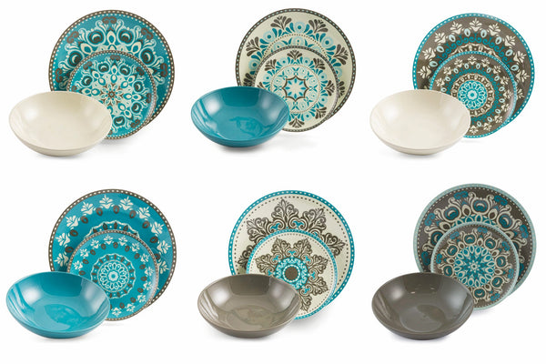 acquista Servizio Piatti 18 Pezzi in Porcellana e Gres Villa d'Este Home Tivoli Cala Jondal