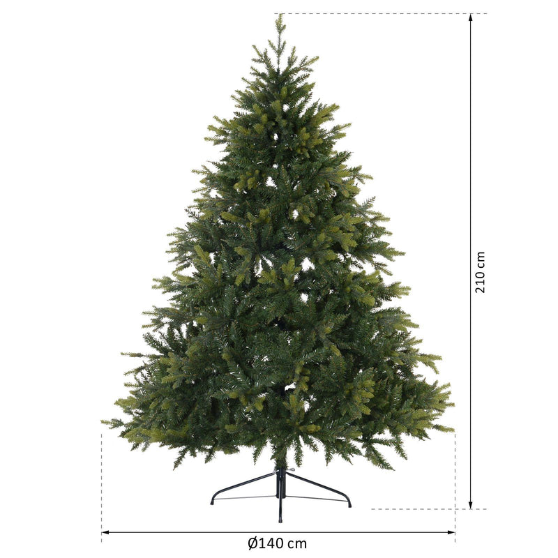 Albero di Natale Artificiale 210 cm 2692 Punte  Verde