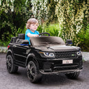 Macchina Elettrica per Bambini con Telecomando Luci LED e Clacson Nero 