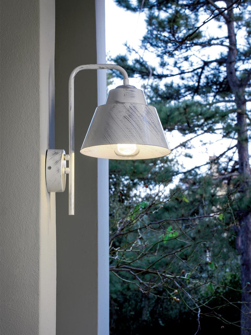 Applique in Basso da Esterno E27 in Metallo Sovil Marrone