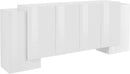 Credenza 2 + 4 Ante 210x45x85 cm Pillon Bianco Lucido