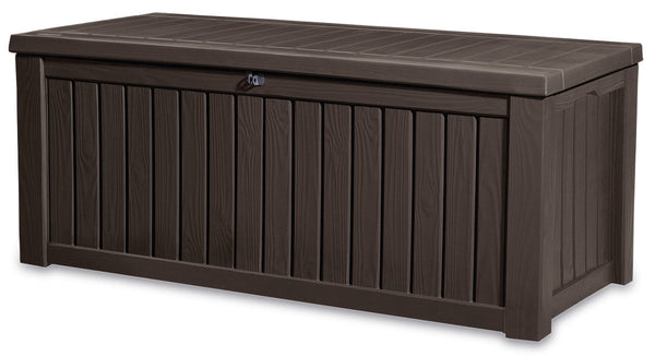Baule Cassapanca da Esterno 155x64,4x72,4 cm in Resina Keter Rockwood Marrone prezzo