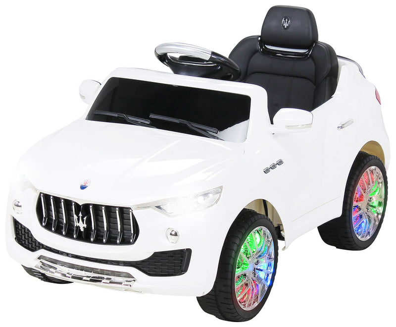 Macchina Elettrica per Bambini 12V con Licenza Maserati Levante Deluxe Bianca