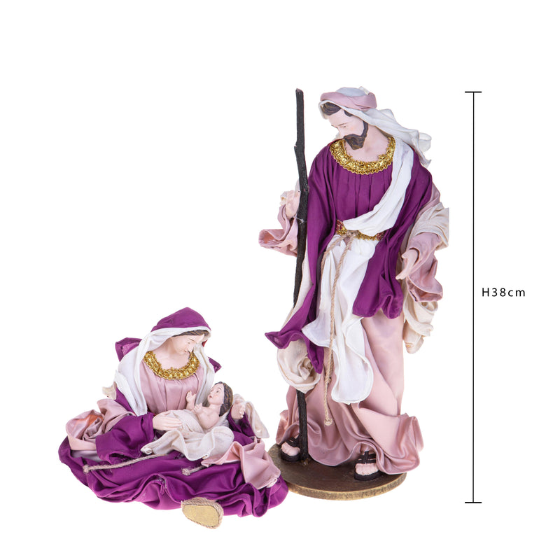 Natività 2 Personaggi H38 cm in Resina