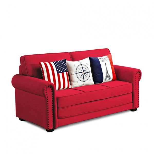 prezzo Divano Letto 180x85x92 cm in Tessuto Rosso