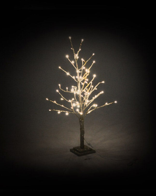 Albero di Natale Luminoso 78 LED in Carta H93cm Oro