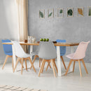 Set 4 Sedie 53,5x48,5x83 cm in Polipropilene e Similpelle Candice Rosa