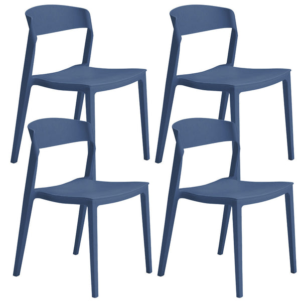 Set 4 Sedie Impilabili 79x51,5x49 cm in Polipropilene e Fibra di Vetro Paola Petrolio sconto