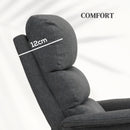 Poltrona Alzapersona Elettrica 1 Motore con 8 Punti Vibranti 62,5x93x97 cm 4 Modalità di Massaggio e Riscaldamento Grigia