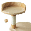 Albero Tiragraffi a 4 Livelli con Giocattoli Beige 40x40x114 cm 