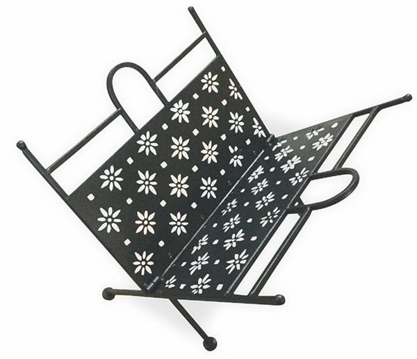 online Portariviste Pieghevole in Ferro Battuto 34x34x33 cm Soriani Nero