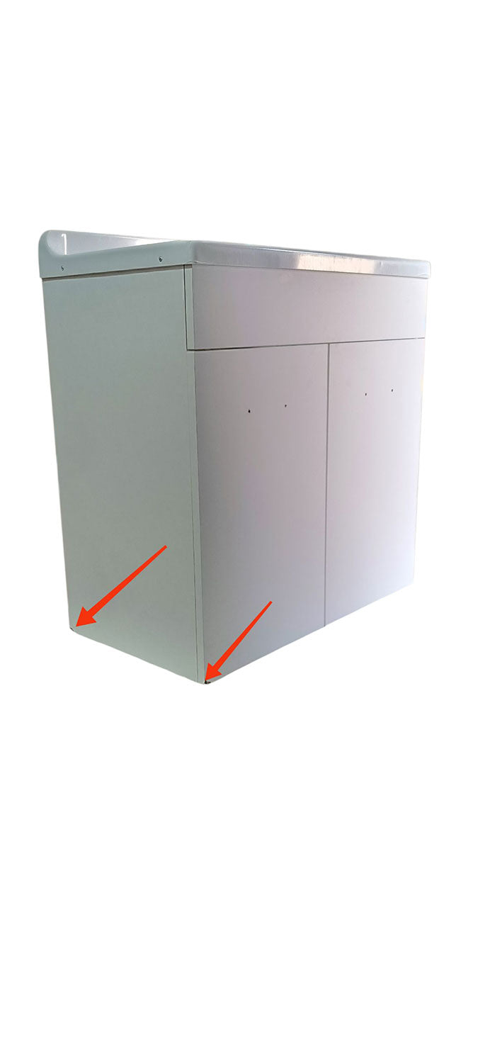 Mobile Lavatoio in ABS 70x40x90 cm 2 Ante Ambrosini Doris Bianco Opaco Seconda Scelta