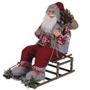 Pupazzo Babbo Natale H50 cm in Stoffa Rosso