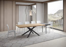 Tavolo Allungabile 200/250x90 cm Vindral Rovere Scortecciato Gambe Antracite      