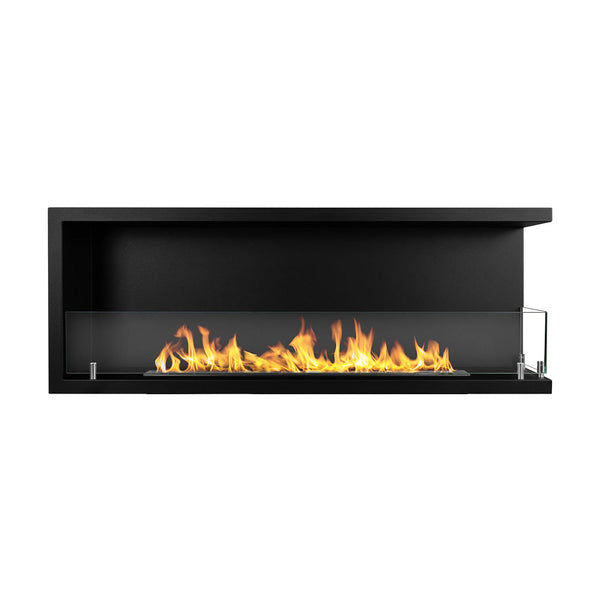 sconto Camino a Bioetanolo da Incasso ad angolo 120x22,4x45 cm Sutri 120 DX Nero
