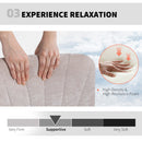 Sedia da Ufficio Regolabile 62x67x83-93 cm Inclinabile e Girevole in Tessuto Chenille e Acciaio Beige      