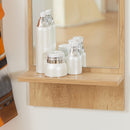 Mobile per Ingresso Scarpiera Appendiabiti e Specchio in Truciolato  Naturale