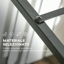 Scaffale Portalegna 39x35x76 cm in Acciaio Nero