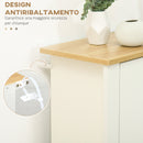 Scarpiera 2 Ante 12 Paia di Scarpe Ripiano Regolabile 72x26x80 cm in Legno Bianco