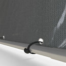 Capanno Box per Attrezzi da Giardino 160x218x172 cm Tenda in PE anti UV e Acciaio Grigio chiaro