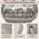 Amaca Dondolina 2 Posti da Giardino 130x103x172 cm in Acciaio e Poliestere Sabbia