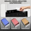 Cassettiera Schedario Portadocumenti 30x43,5x60 cm a 5 Ruote in Acciaio Bianco  