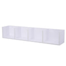 Mensola Scaffale Libreria Porta CD in Legno 95x17x18 cm  Bianca