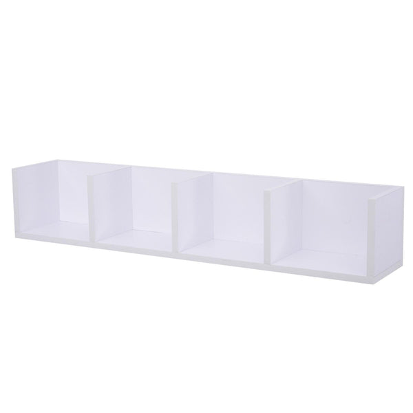 Mensola Scaffale Libreria Porta CD in Legno 95x17x18 cm Bianca prezzo